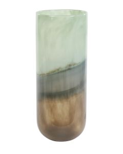 Vaas Ø20x51 cm VIVE glas mint groen-grijs