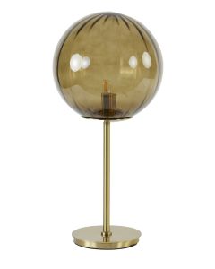 Tafellamp Magdala 25x53cm glas bruin/goud