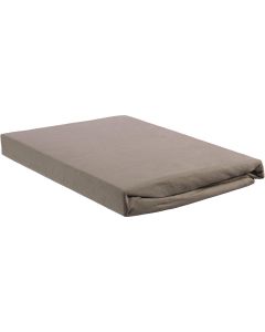 Hoeslaken Jersey Topper Taupe 70/80/90x200/210