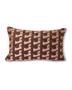 geometric cushion bordeaux (30x50)